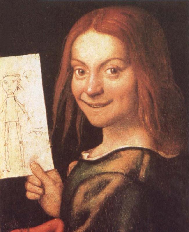 CAROTO, Giovanni Francesco Red-Headed Youth Holding a Drawing oil painting image